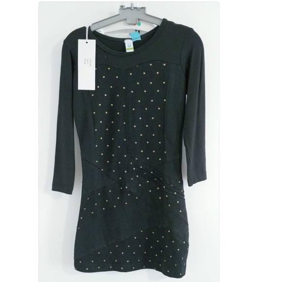 Blü - Elegant Black Polka Dot Dress - Picture 1 of 2
